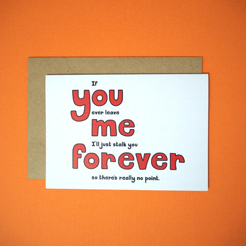 You me forever greeting card - Girl Against the Clones