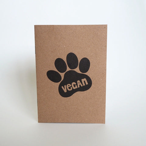 Vegan paw print notebook