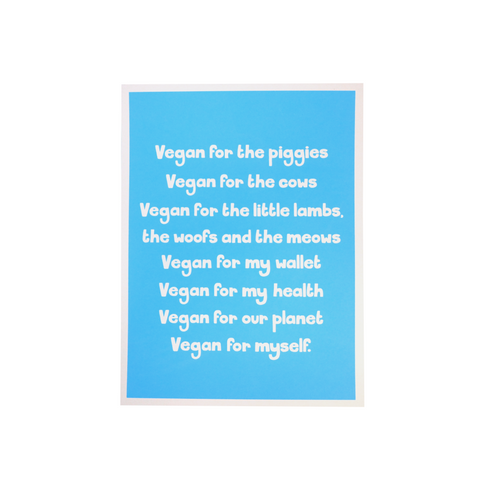 Vegan Poem Art Print - Girl Against the Clones